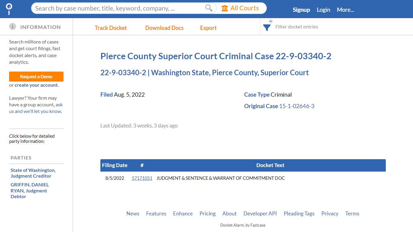 Pierce County Superior Court Criminal Case 22-9-03340-2, 22-9-03340-2 ...